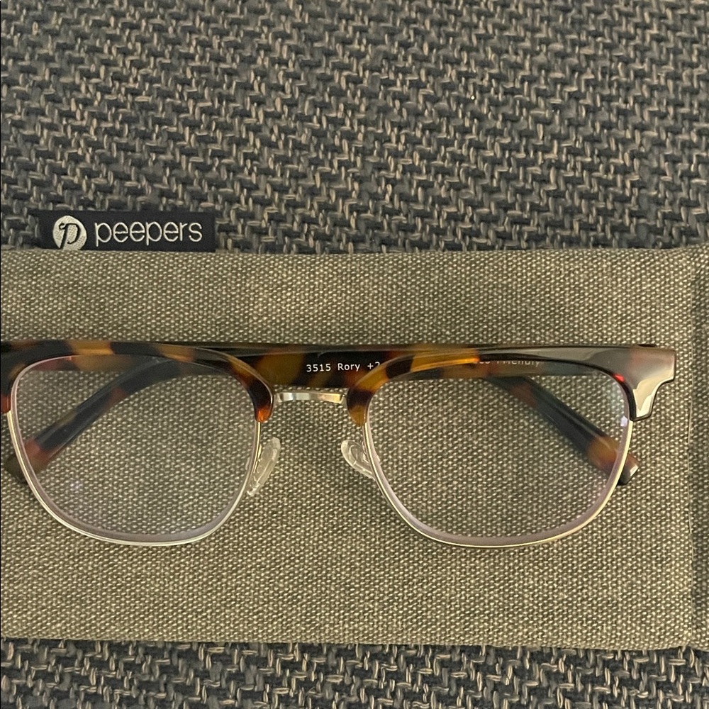 Peepers Rory Tortoiseshell Browline Glasses